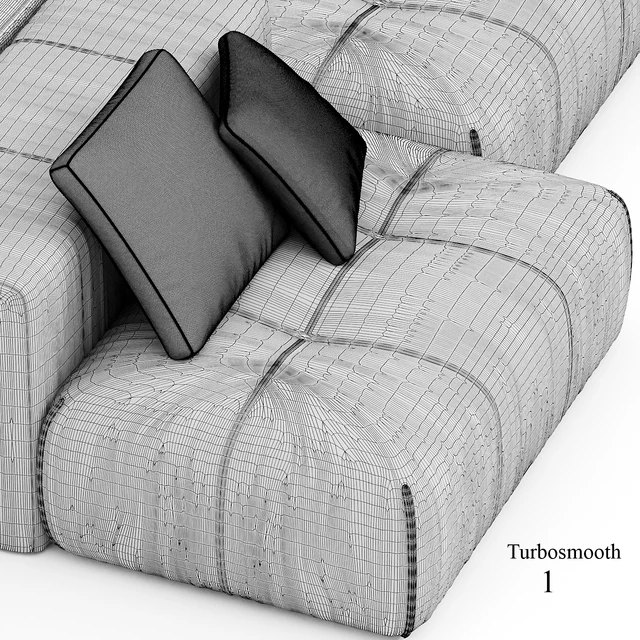 Saba Italia PIXEL Sectional fabric sofa with removable cover — Скачать
