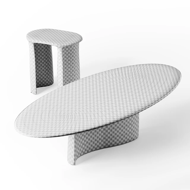 Studio Lukas Cober New Wave Liquid Stool and Low Table — Descargar