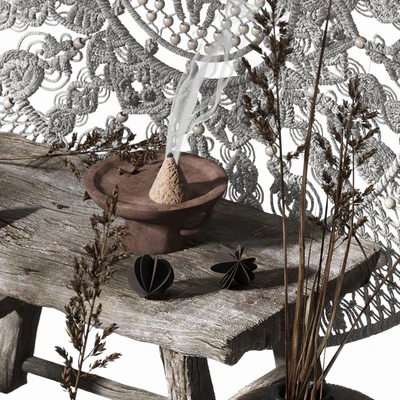 Decorative set 015 with Macrame panno — Ver 4