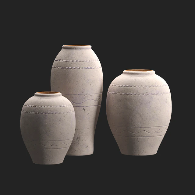 Artisan Hand Painted Terracotta Blue Vases — Скачать