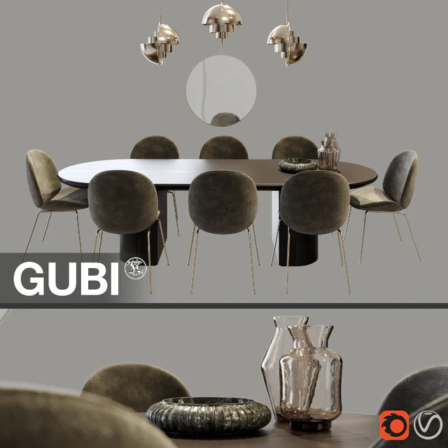Gubi Dining Set 1 — Descargar