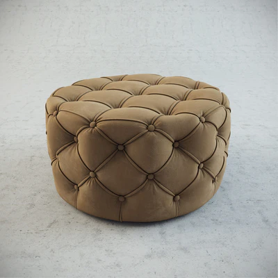 Round Tufted Ottomans — Ver 1
