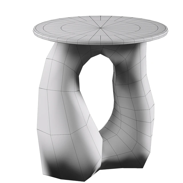 Sandstone Gabrielle Side Table Handsculped by Hermine Bourdin — Descargar