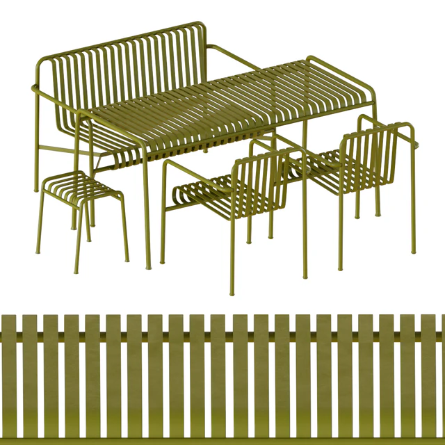 Hay palissade dining table and chairs — Descargar