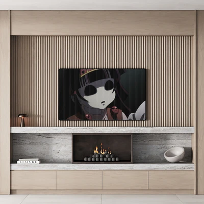 150 tv wall kit 02 modern japandi oak wood 02 — Вид 5