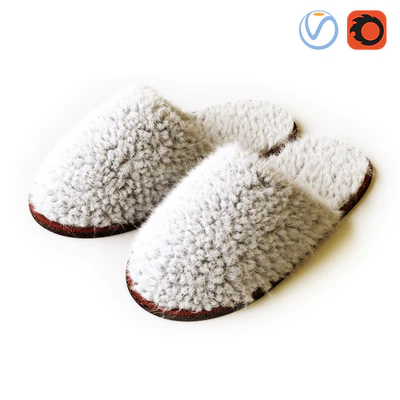 Fegen slippers, white — Ver 1