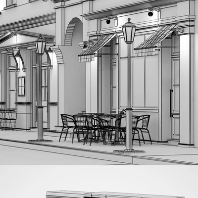 Evening facade for the background — Вид 2