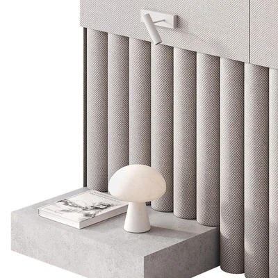 Bedroom headboard with Obello Table Lamp — Ver 3