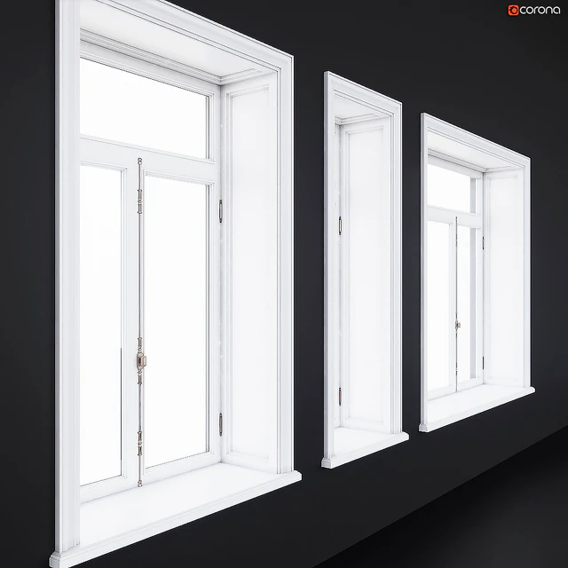 Wooden classical windows — Descargar