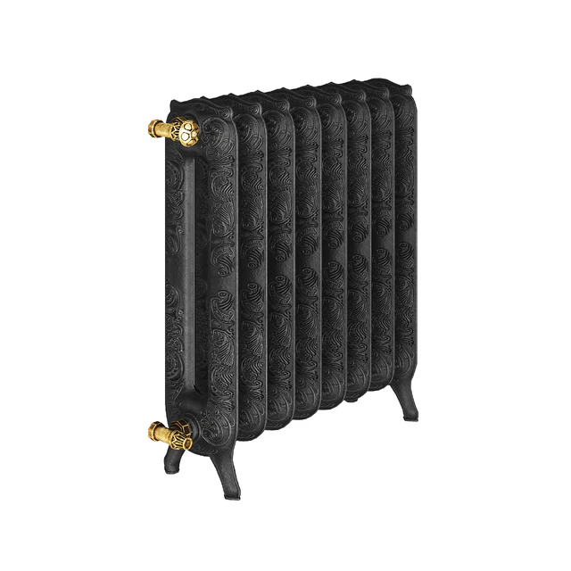 Classic Cast Iron Radiator Black Low-poly — Скачать