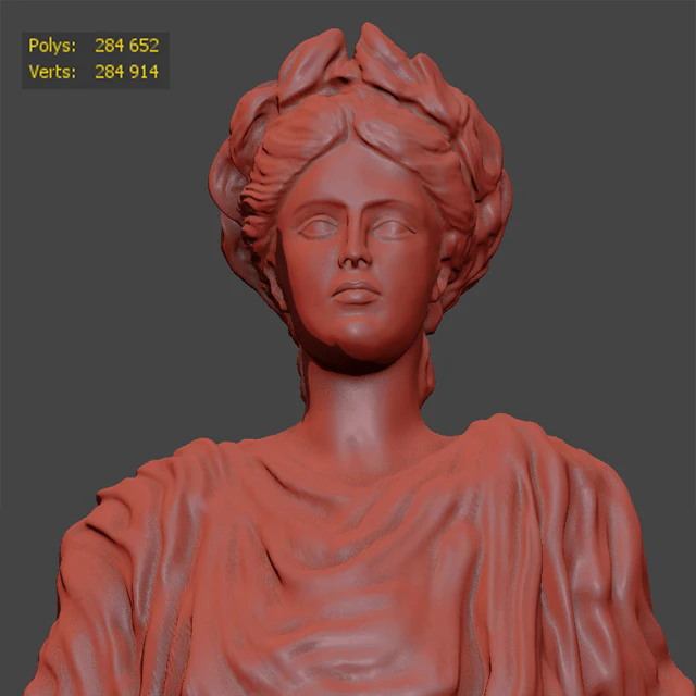 Classic Antique sculpture (Melpomene) vray + corona — Descargar