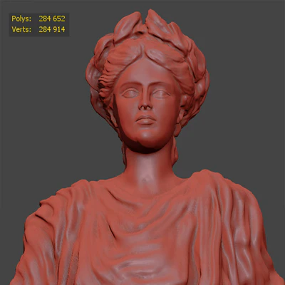 Classic Antique sculpture (Melpomene) vray + corona — Ver 3