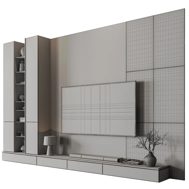 TV Wall Wooden - Set 186 — Скачать