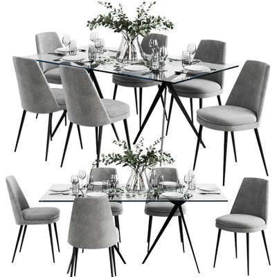 West Elm Dinning Set 6 — Скачать