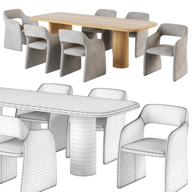 CAMERICH Echo Petite Chair. Archer Dining Table. — Скачать