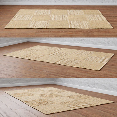 Natural Checker Braided Jute Rug — Ver 3