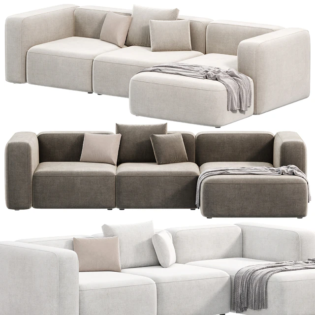 BASECAMP CHAISELOUNGE left Modular Sofa by makenordic — Скачать