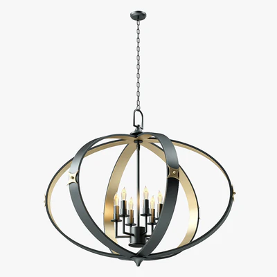 Currey and Company Huntsman Chandelier — Вид 3