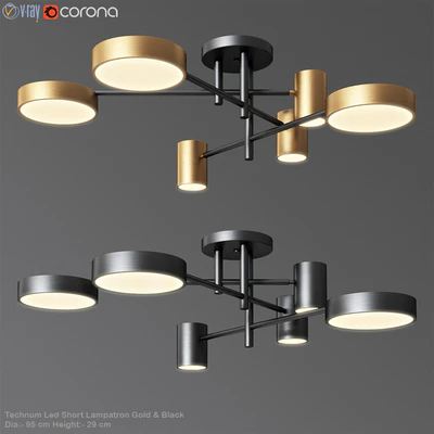 Technum Led Short Lampatron Gold & Black — Descargar