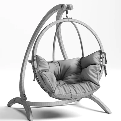 Globo One-single Wooden Chair Swinging — View 3