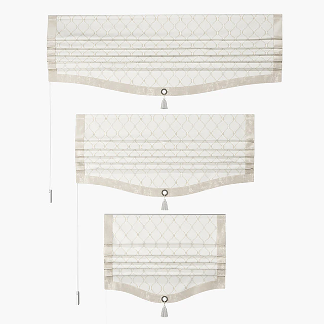 A set of Roman curtains ARISSA (beige velvet pacific) — Descargar