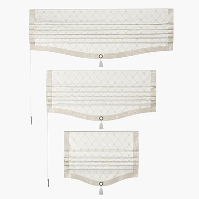 A set of Roman curtains ARISSA (beige velvet pacific) — Ver 1