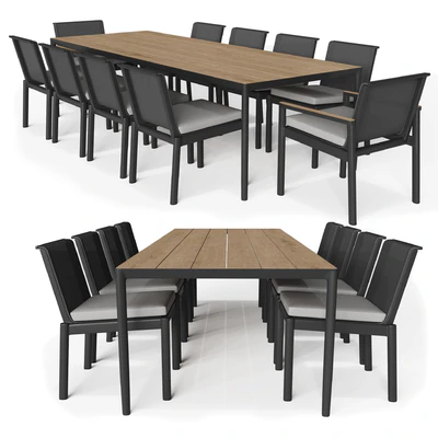 Rh Marino Aluminum Rectangular Dining Table — Ver 1