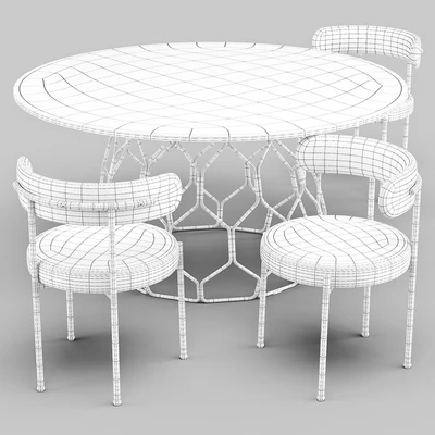 Dining Set: CB2 (Circuit Table and Inesse Chair) — Вид 4
