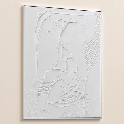 White Textural Plaster Wall Art C-438 — Вид 4