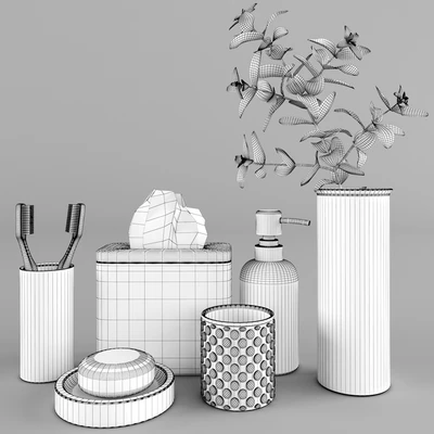 A set of accessories for the bathroom — Ver 2