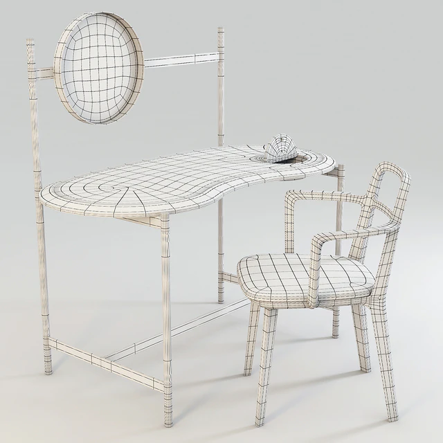 Porada: Writing Desk/Dressing Table - Ninfea and Chair - Rosita — Скачать