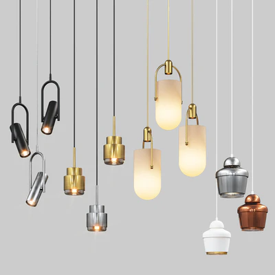 Four Hanging Light Set 02 — Descargar