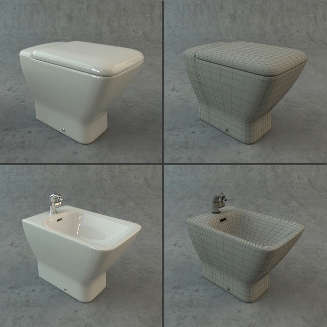 Toilet and bidet Laufen Palace — Descargar