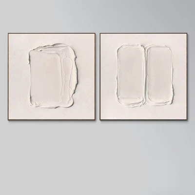 Plaster two square photo frames 38 — Ver 5