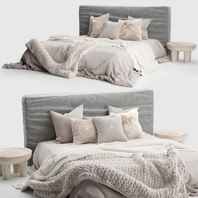 Zulu Upholstered Bed Charcoal — Вид 1