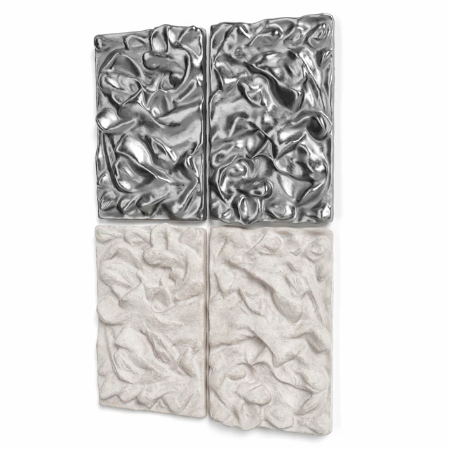Relief metal and plaster wall panel — Descargar