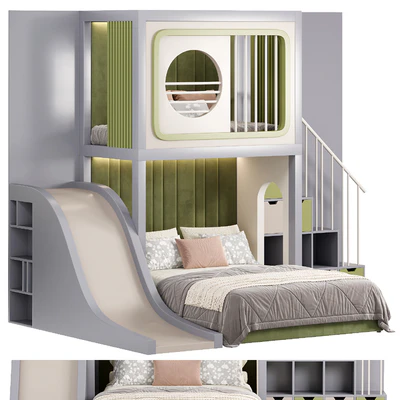 Designer two-level bed Kids room 10 — Ver 6