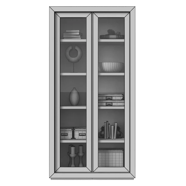 Restoration Hardware / Reclaimed Russian Oak Glass Double-Door Cabinet — Скачать