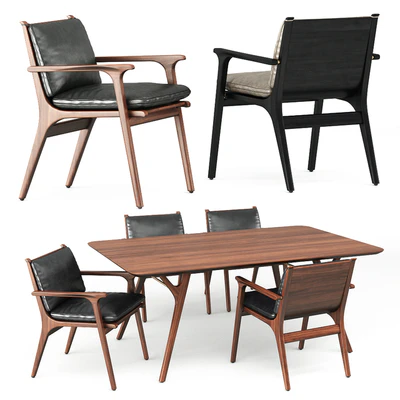 REN DINING ARMCHAIR and TABLE — Вид 1