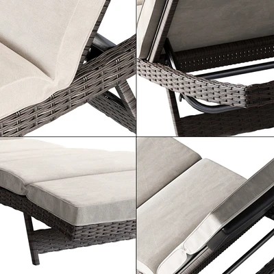 Brown Fortenberry Reclining Chaise Lounge with Cushion — Ver 3