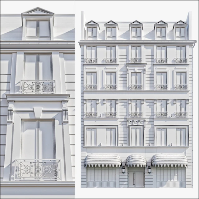 Classic hotel facade — Скачать