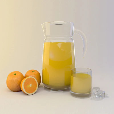 Still Life Decanter and oranges — Ver 1