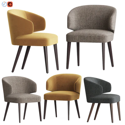 Modrest Carlton Gray Fabric Dining Chair — Descargar