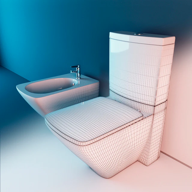 Toilet and bidet Jacob Delafon Escale — Descargar