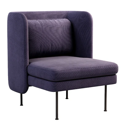 Bloke Velvet Lounge Chair — Ver 4