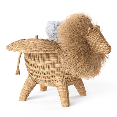 RATTAN ANIMAL BASKET LION Restoration Hardware — Вид 5