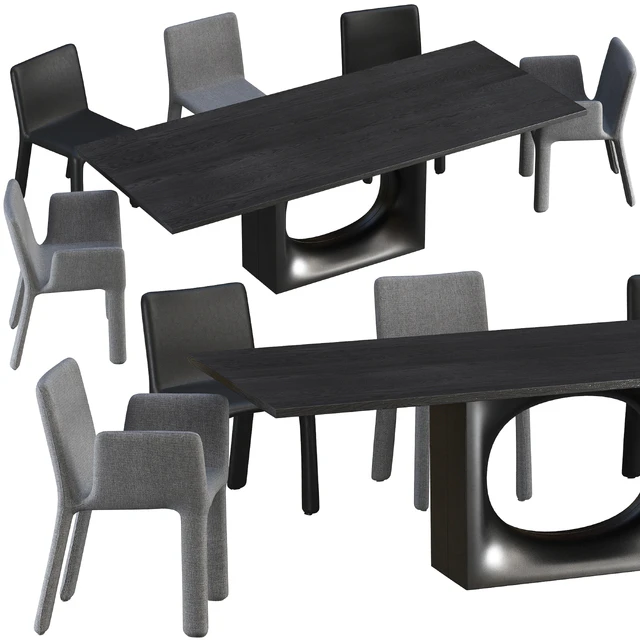 Dining table Kristalia Holo and chair Kristalia Joko — Descargar