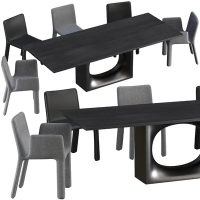 Dining table Kristalia Holo and chair Kristalia Joko — Ver 6
