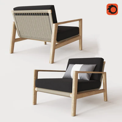 MESA TEAK LOUNGE CHAIR — Ver 1