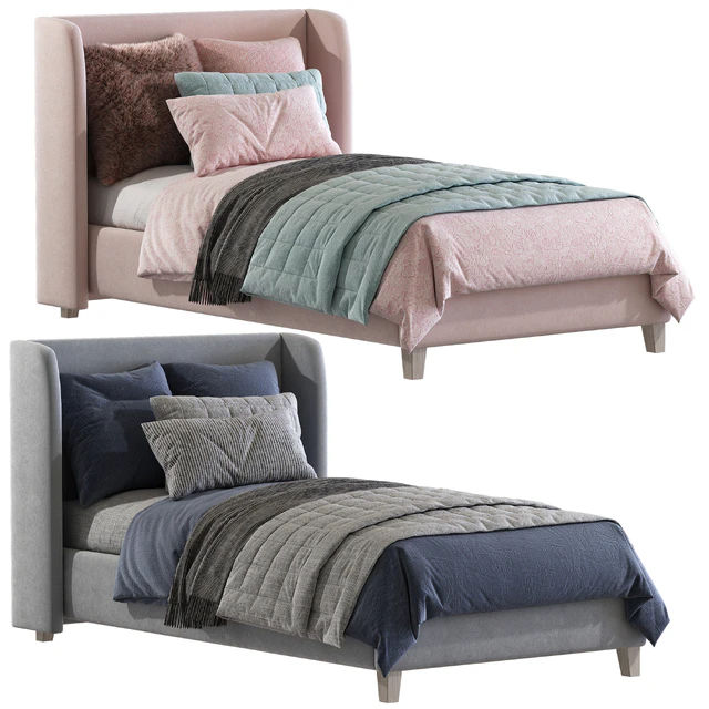 Кровать Angela Upholstered Low Profile Standard Bed — Скачать